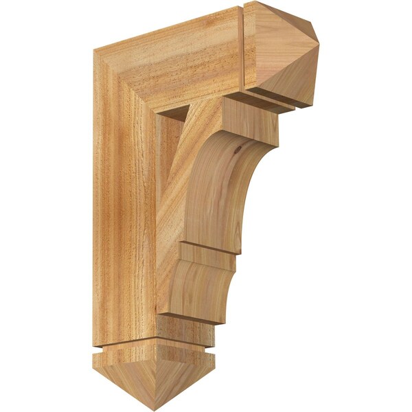 Ekena Millwork Balboa Arts & Crafts Rough Sawn Bracket, Western Red Cedar, 6"W x 18"D x 26"H BKT06X18X26BOA03RWR - main